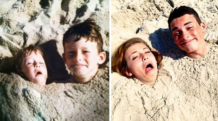 #12 | 20 Hilariously Recreated Childhood Family Photos | Zestradar