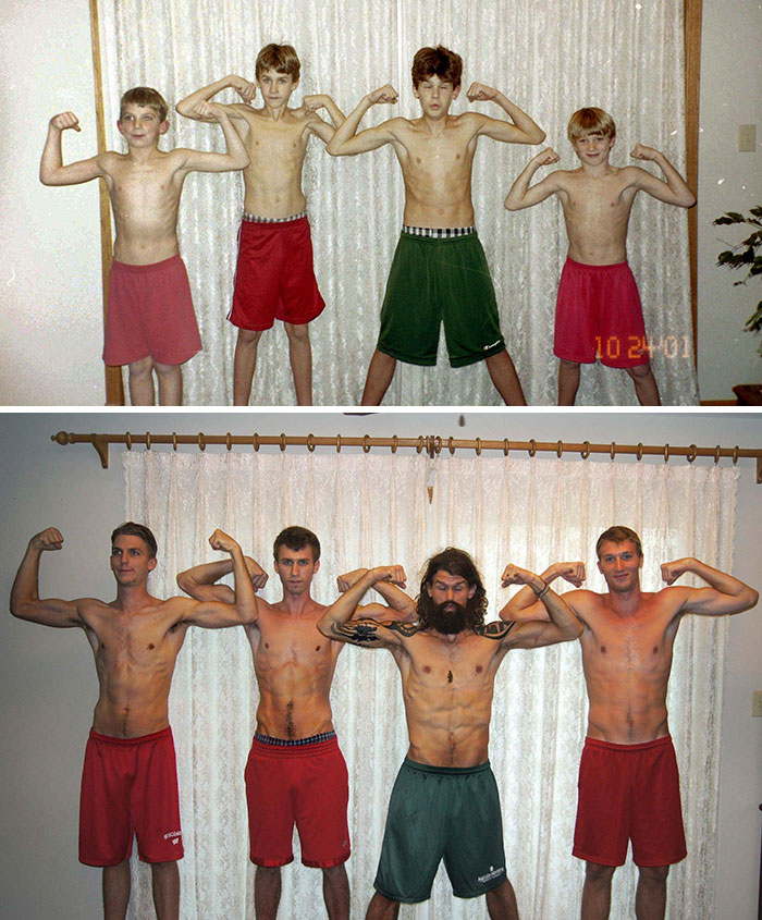 #14 | 20 Hilariously Recreated Childhood Family Photos | Zestradar