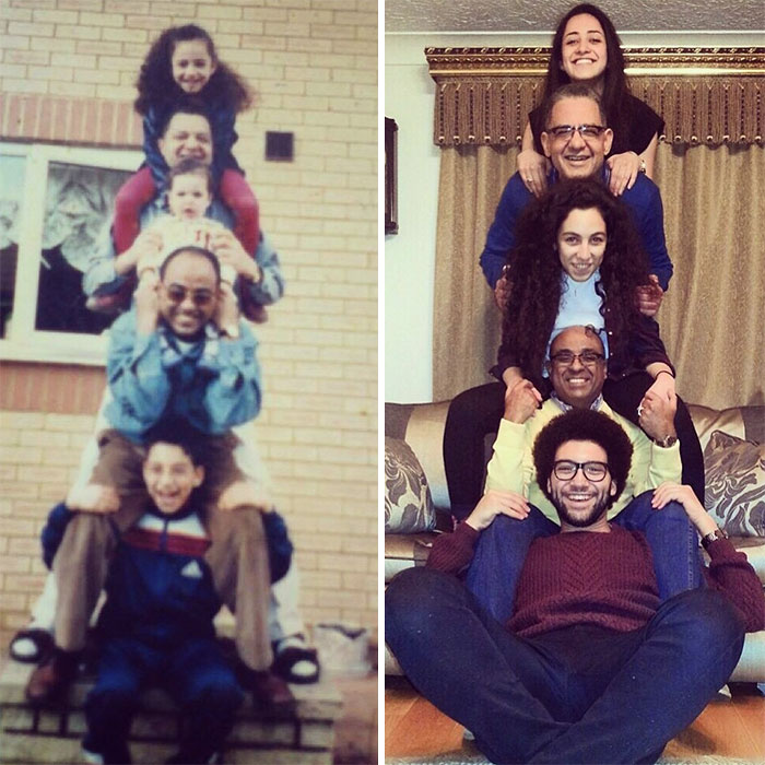 #17 | 20 Hilariously Recreated Childhood Family Photos | Zestradar