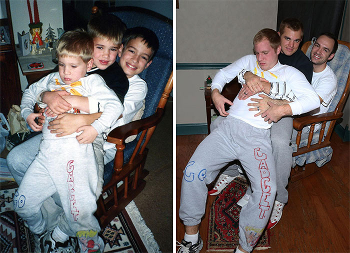 #19 | 20 Hilariously Recreated Childhood Family Photos | Zestradar