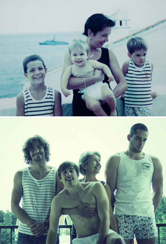 #2 | 20 Hilariously Recreated Childhood Family Photos | Zestradar