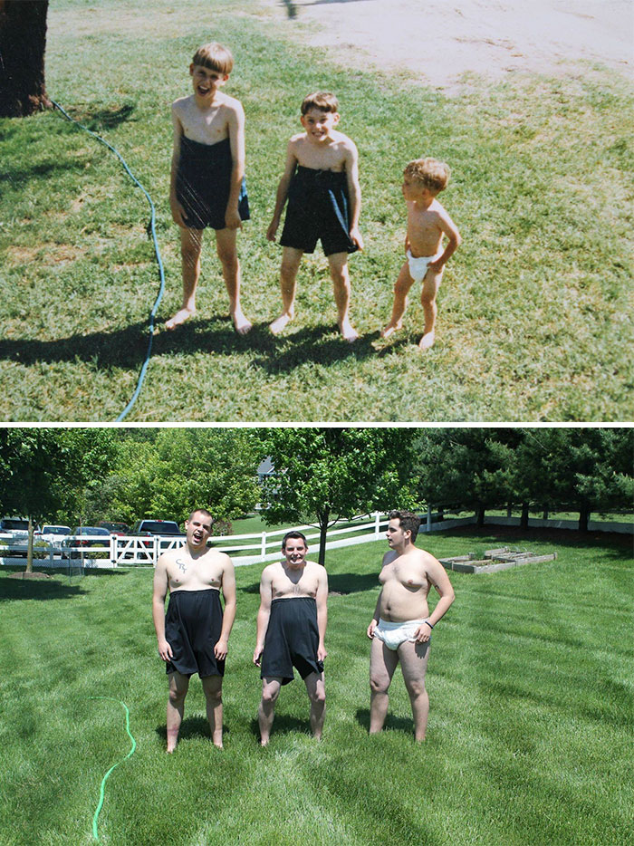 #4 | 20 Hilariously Recreated Childhood Family Photos | Zestradar