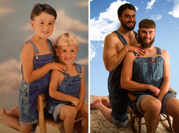 #6 | 20 Hilariously Recreated Childhood Family Photos | Zestradar
