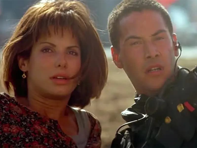 Keanu Reeves and Sandra Bullock (Speed) | Actors That Had Chemistry So Good They Actually Had Crushes on Each Other | Zestradar